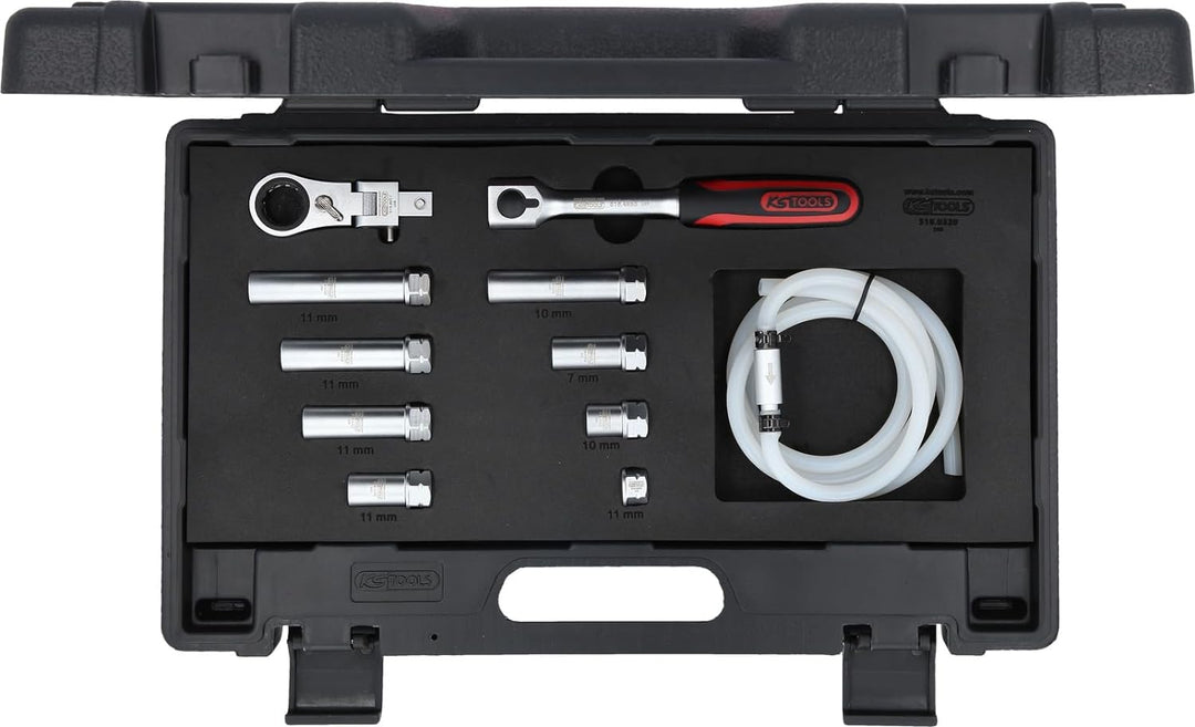 KS Tools 518.0320 Bremsen-Entlüftungsschlüssel-Satz für VAG, 11-tlg