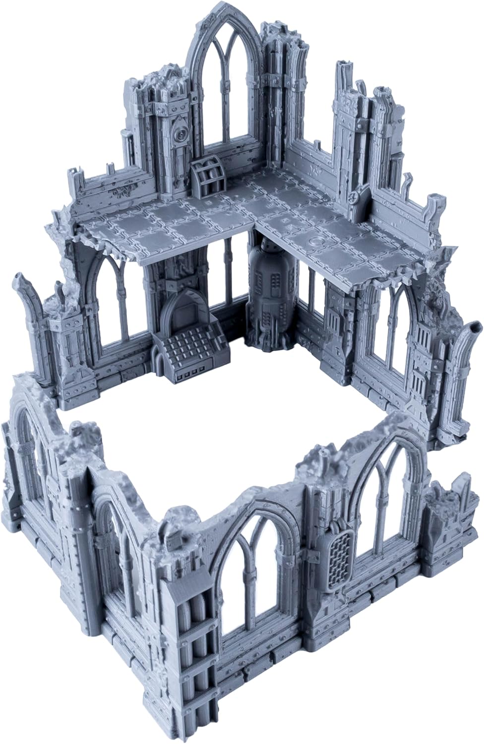 Gotische Ruinen Serie - Set 2: Zweigeteilte Ruine mit Zwei- und EIN-Geschossigen Abschnitten, Massst