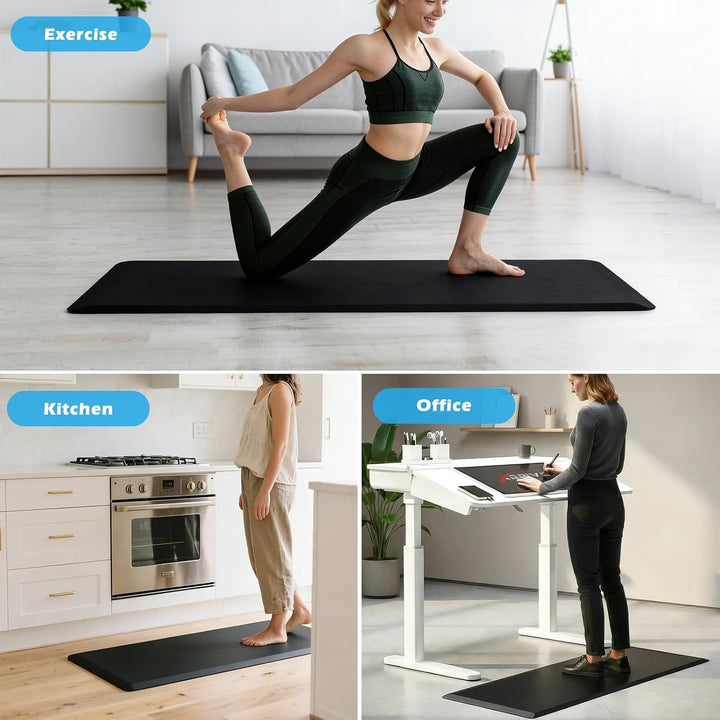 Anti-Ermüdungsmatte 71x44 cm, 1,2 cm Dicke Ergonomische Arbeitsplatzmatte, Anti Fatigue rutschfest S