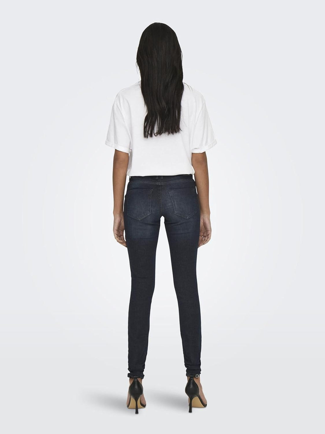 ONLY Female Skinny Jeans ONLROYAL Mittlere Taille Skinny Fit Jeans XS / 32L Black Denim, XS / 32L Bl