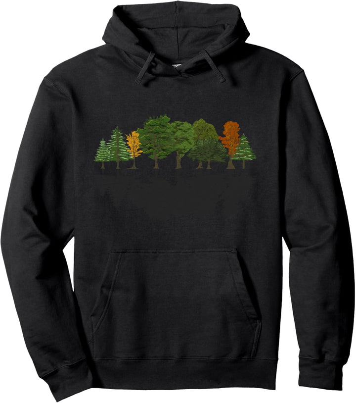 Wald Spiegelung Bäume Outdoor Herbst Natur Pullover Hoodie