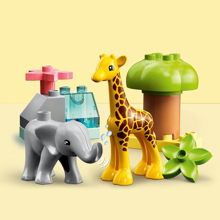 LEGO DUPLO Wilde Tiere Afrikas, Lernspielzeug für Jungen und Mädchen ab 2 Jahre, Spielzeug-Set für K