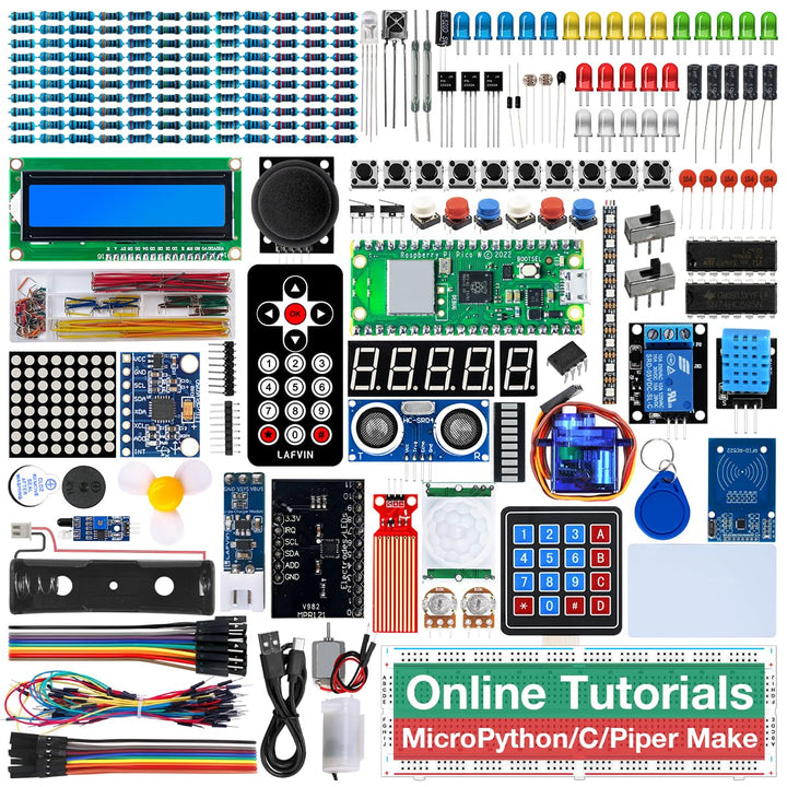 LAFVIN Ultimate Starter Kit for Raspberry Pi Pico W,Projects with LCD1602，Buzzer with Tutorail