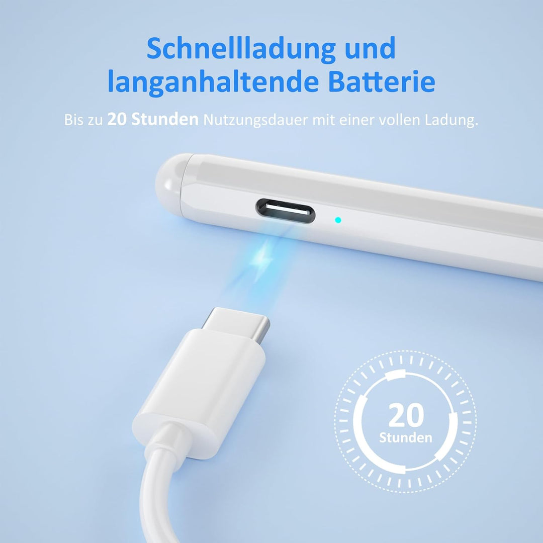 Stift für iPad Apple Pencil USB C, Stylus Pen für iPad 10. /9/8/7/6. Gen/iPad Pro 12''/12,9''/11"/iP
