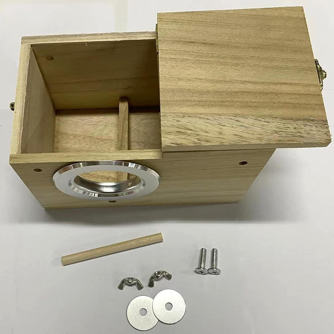 Massivholz Papagei Zucht Box Wellensittich Holz Zuchtbox Vogelzuchtbox Wellensittichhaus Sittich Nis