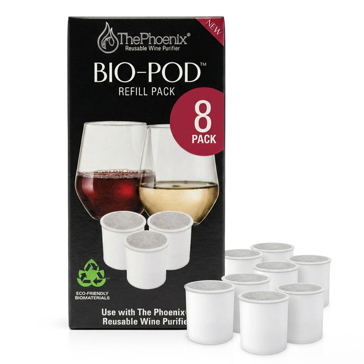 PureWine Phoenix Nachfüllpack für Weinfilter, 8 Stück 8 Count Pods, 8 Count Pods