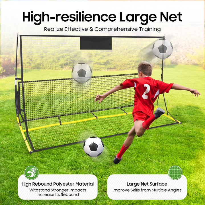 Fussball Rückprallnetz 210x120cm, 2 Netze, Kinder &amp; Erwachsene