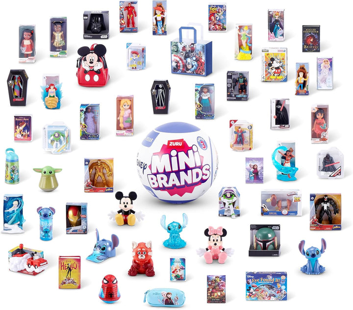 Mini Brands Disney Serie 3 von ZURU, Überraschungkapsel, Miniaturen beliebter Disney-Themen, grossar