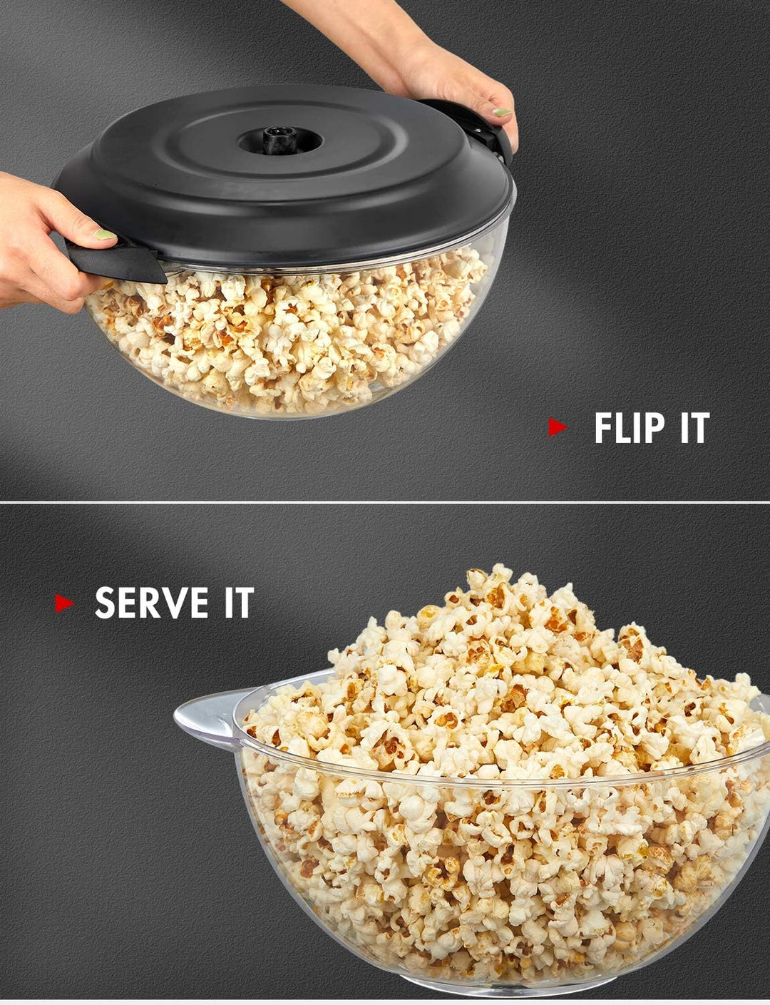 Yabano Popcornmaschine für Zuhause, Popcorn Maker Machine mit Zucker & Öl, Abnehmbare Heizfläche, 5L