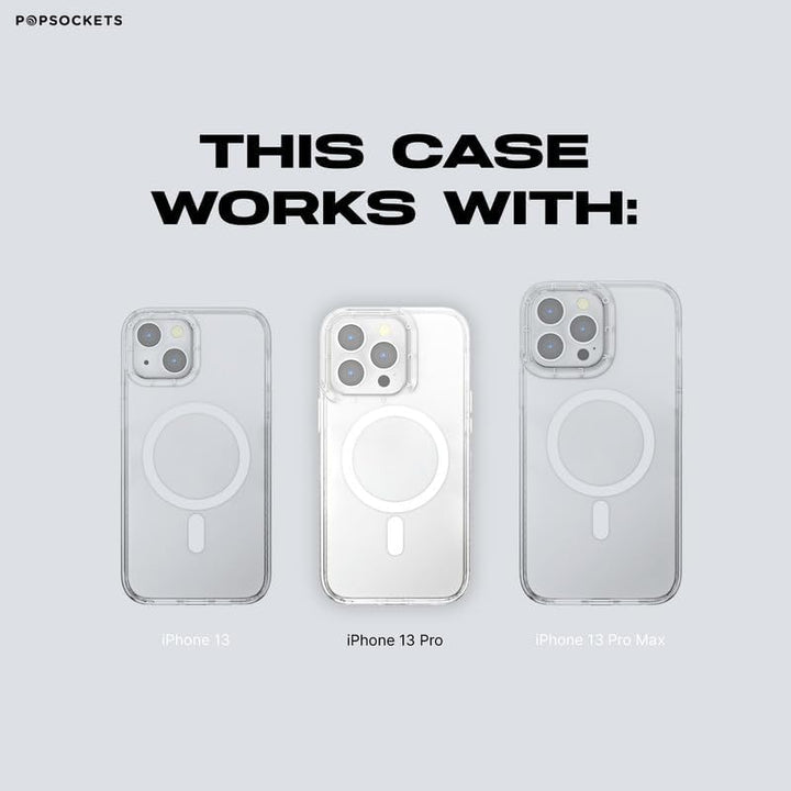 PopSockets: PopCase Hülle für iPhone 13 Pro mit Abnehmbarem PopGrip Slide Sockel und Griff mit Austa