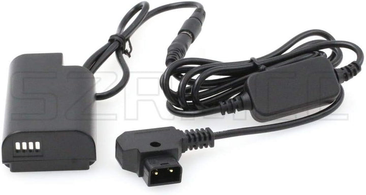 SZRMCC D-tap 2-polig auf DMW-BLJ31 Dummy Akku DMW-DCC16 DC Kupplung für Panasonic Lumix S1 S1M S1R S