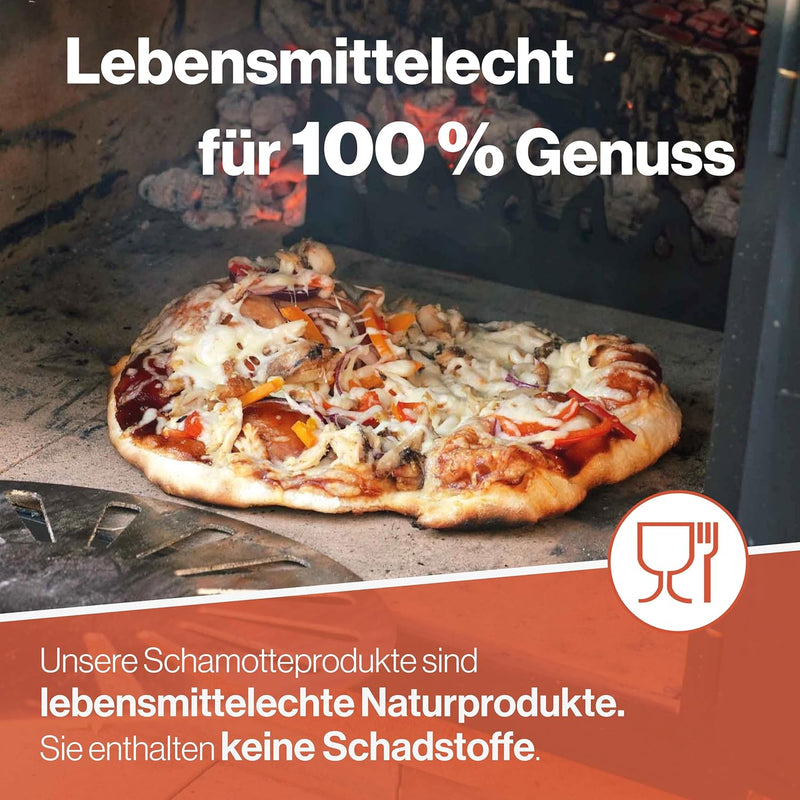 Feuerfest 123 - Schamotteplatte 300x200x20 mm, Schamottsteine Auskleidung Öfen & Kamine, lebensmitte
