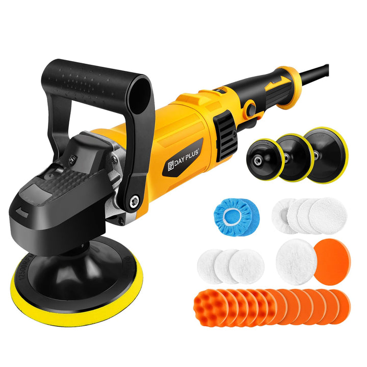 1400W Dual-Action-Polierer 120-180mm Auto-Puffer 6 Variable Geschwindigkeiten 800 bis 3500U/min, 2m