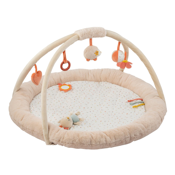 Nattou Krabbeldecke mit Spielbogen und verschiedenen Aktivitäten, Igel Zoë und Katze Lana, Aus Baumw