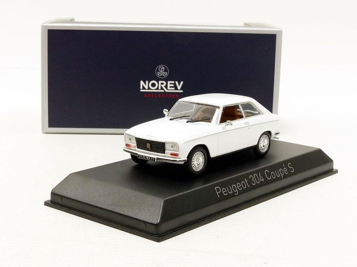 Norev-304 S Coupe 1973 Peugeot Miniatur-Fahrzeug, Weiss, Massstab 1:43