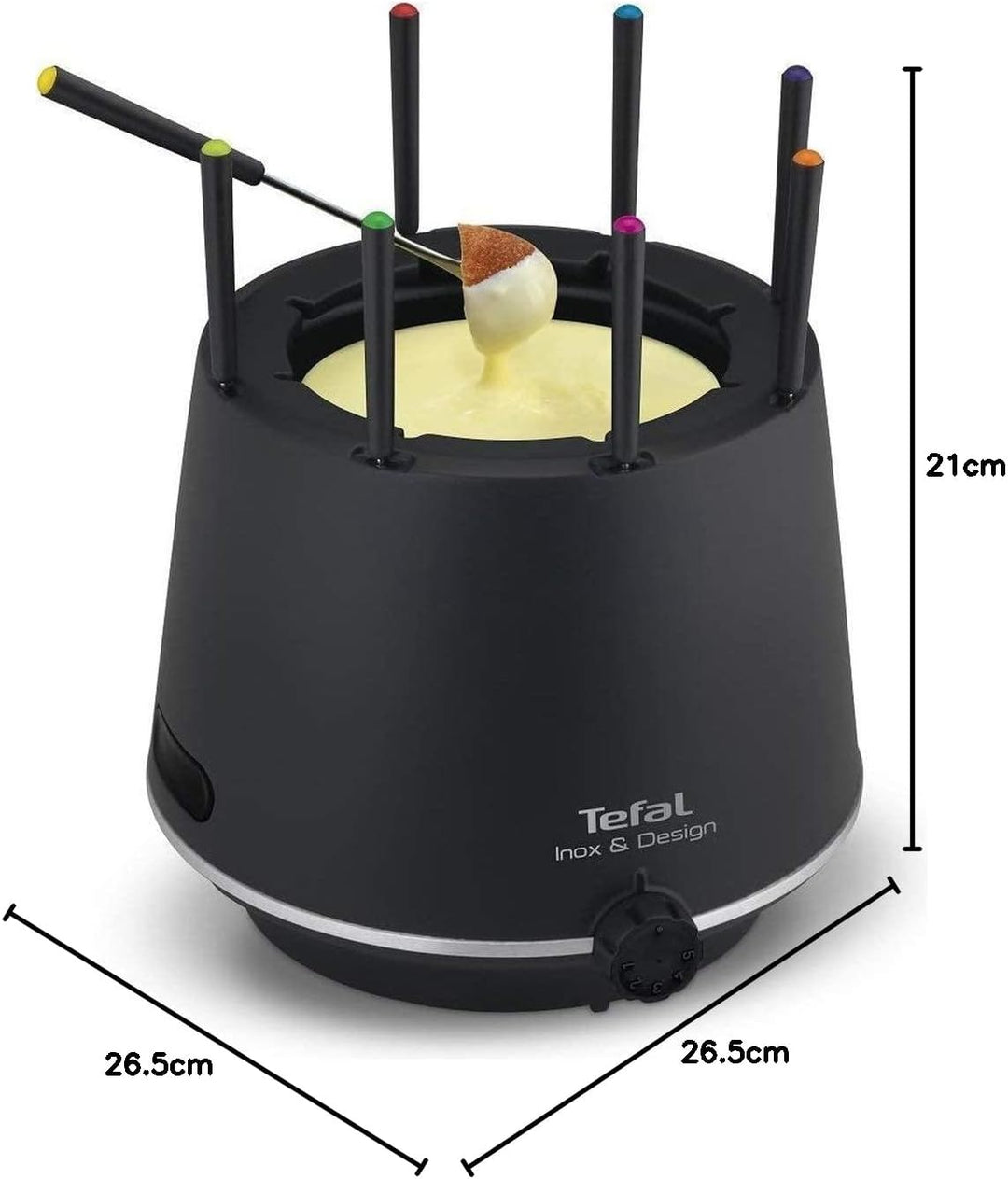 Tefal EF256812 Fondue aus Edelstahl & Design mit isolierender Wand, 8 Gabeln, spülmaschinenfest und