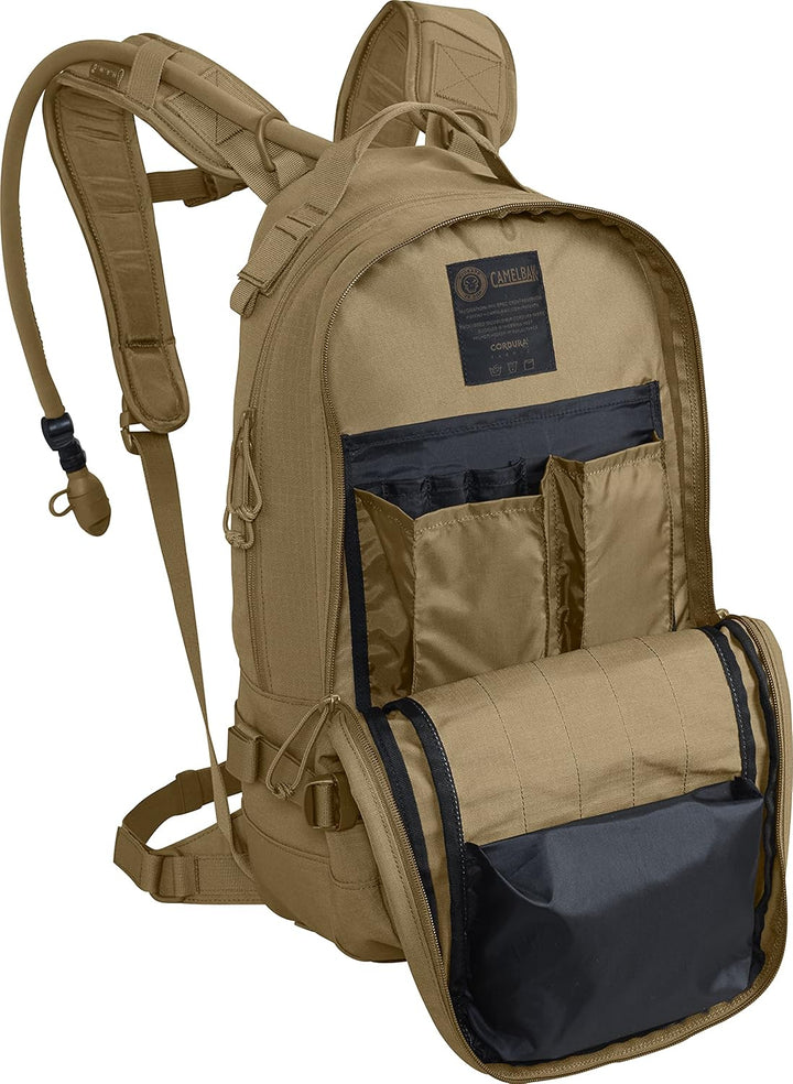 Camelbak HAWG Taktischer Rucksack Trinkrucksack 23L mit Mil Spec Crux 3L Kojote, Kojote