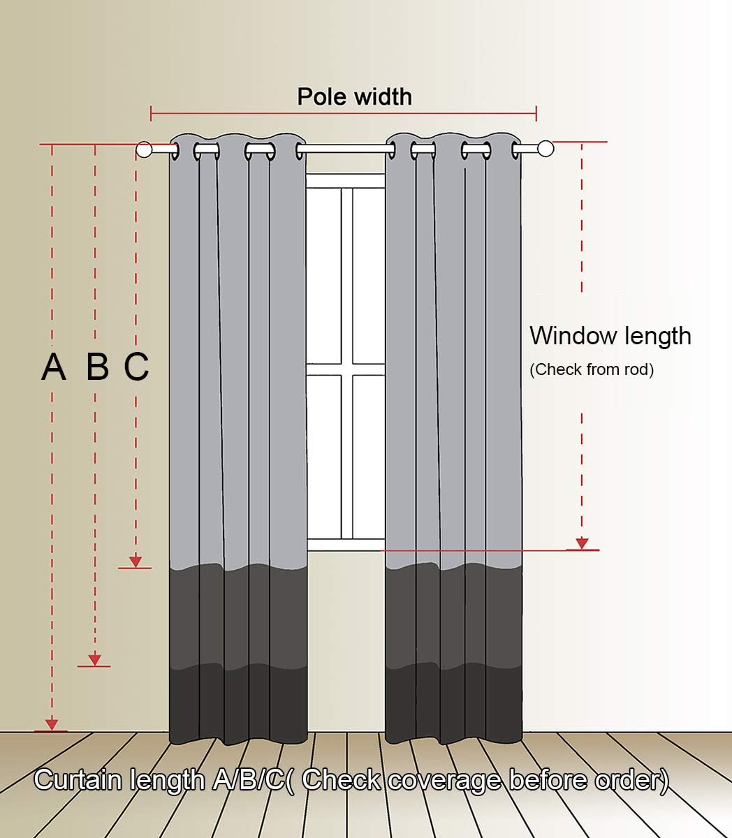 always4u Vorhang Blickdicht 100% mit Ösen, Elegente Gardinen Wohnzimmer Modern Abdunkelnde Vorhänge