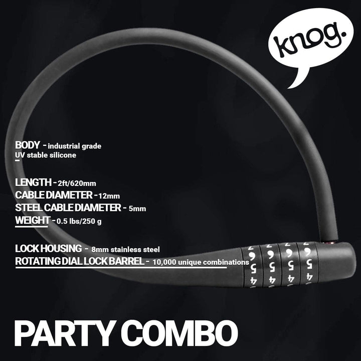 Knog Party Combo Kabelschloss Not mentioned Lime, Not mentioned Lime
