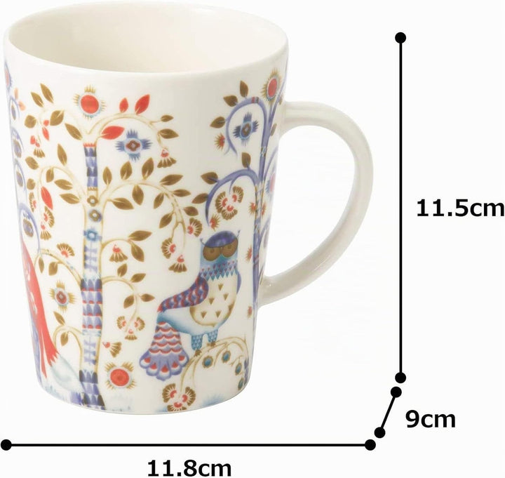 Iittala 1012450 Taika Becher mit Henkel 0,4 Liter Weiss, Porzellan, Weiss