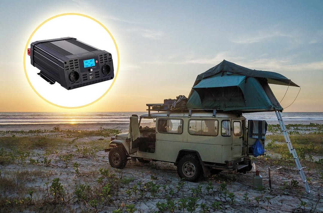 revolt Sinus Wechselrichter: 12-V-Wechselrichter auf 230 Volt, USB-A und -C, 1.500 Watt, Sinuswelle