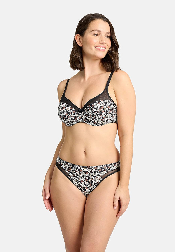 Sans Complexe Damen Klassischer BH, Bügel 75C Imprime Noir D'hiver, 75C Imprime Noir D'hiver