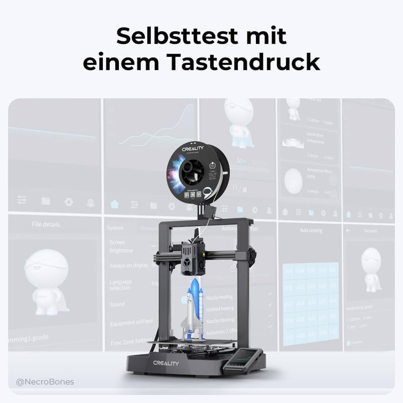 Creality Ender 3 V3 KE 3D Drucker, 500 mm/s Fast 3D Printer mit Auto-Nivellierung, dualer Kühlung Sm