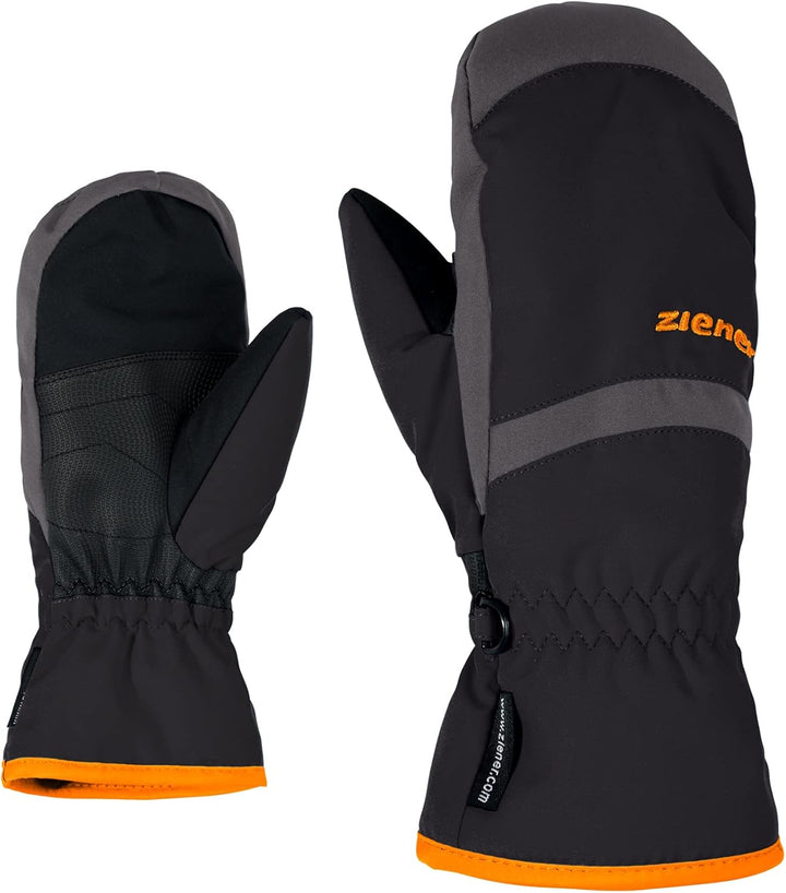 Ziener Kinder LEJANOS AS Ski-Handschuhe/Wintersport | Wasserdicht, Atmungsaktiv 3 black/graphite, 3