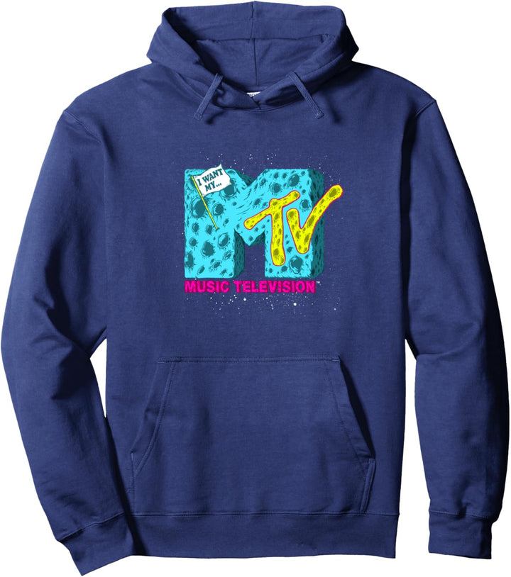 MTV Logo Galaxy Moon Pullover Hoodie
