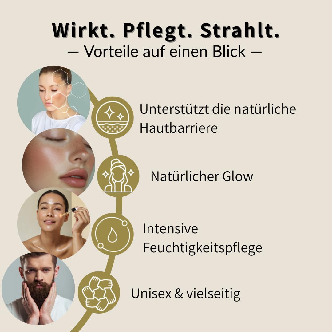 Premium Bio-Arganöl aus Marokko – 100% rein, kaltgepresst – für Haut, Haare, Bart & Nägel - Feuchtig