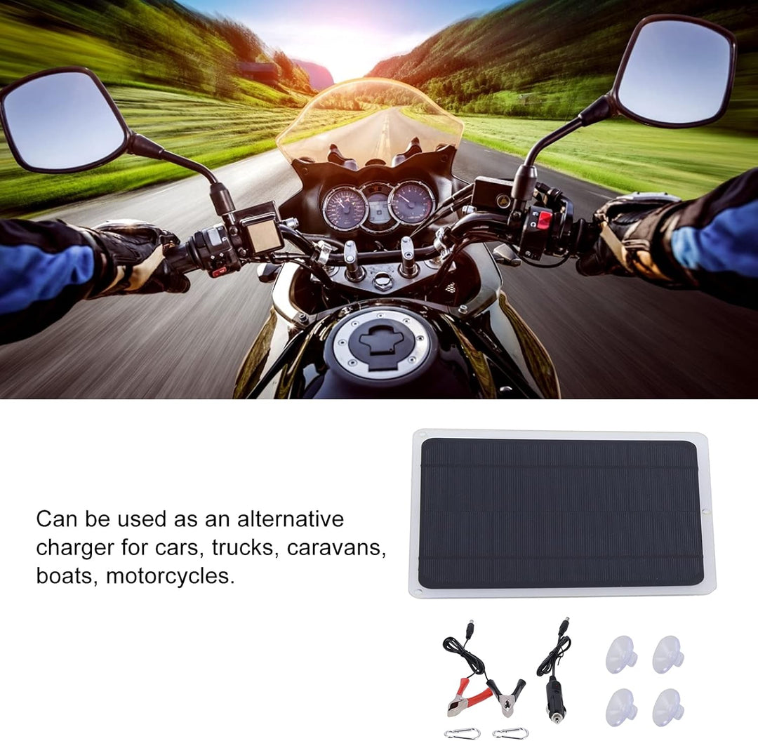 Solar LED Clip Panel, 6W 12V Solarpanel-Ladegerät für Auto, Wohnmobil und Boot, Ultradünn, IP65 Wass
