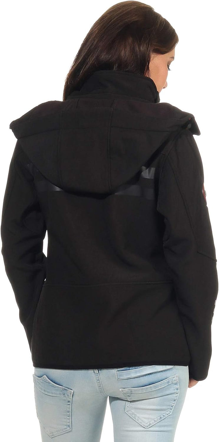 Geographical Norway Damen Jacke Softshell, M Schwarz / Schwarz