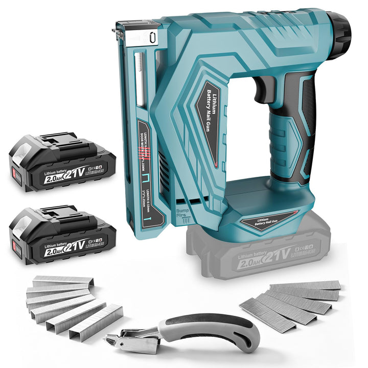 YEARTOP 2-IN-1 Akku Tacker, Elektrotacker für Bastelarbeiten/DIY/Polster | Kompatibel mit Makita 18V
