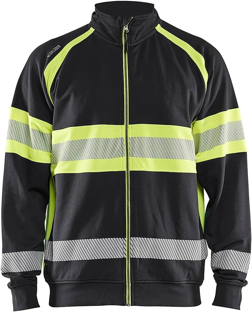 Blaklader Warnschutzpullover 3551-1158 XXL Schwarz/Warngelb, XXL Schwarz/Warngelb