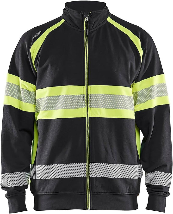 Blaklader Warnschutzpullover 3551-1158 XXL Schwarz/Warngelb, XXL Schwarz/Warngelb