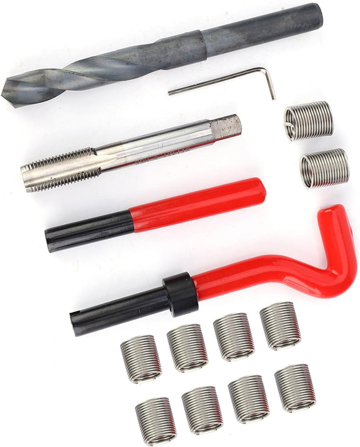 15 Stück Gewindeeinsätze M14x1.5 Innengewinde Reparatur Zubehör Sortiment Kit Bohren Helicoil Repara