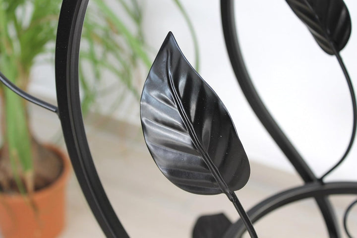 DanDiBo Blumentreppe Metall Schwarz 87 cm Blumenständer mit 3 Ablagen KW019 Blumensäule Pflanzenstän