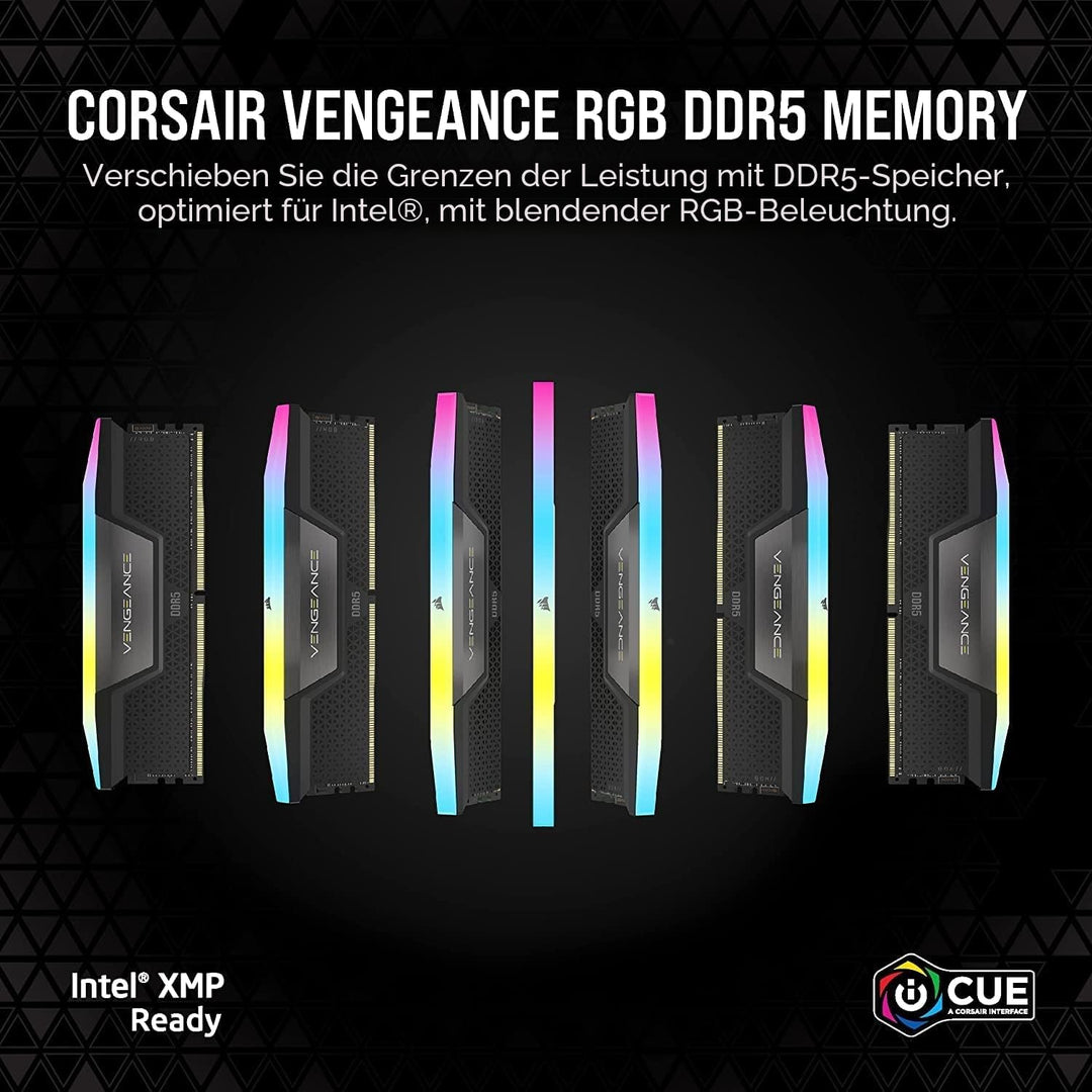 CORSAIR Vengeance RGB DDR5 32GB (2x16GB) DDR5 6400MHz C36 Intel Optimierter Desktop-Speicher (Dynami
