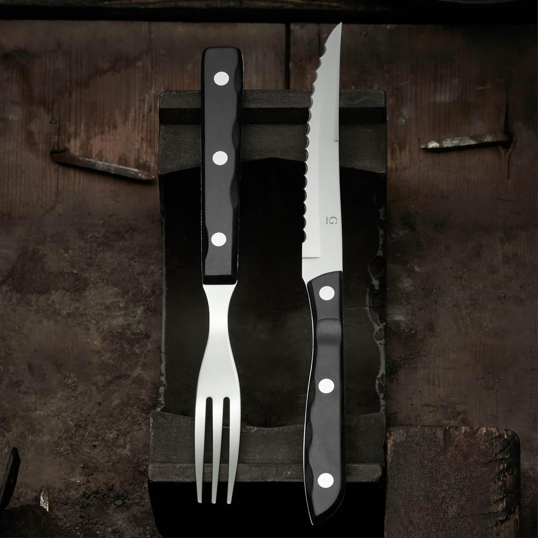 Gense Old Farmer Classic Steak Besteck 8 Teilen Holz/Stahl, Holz/Stahl