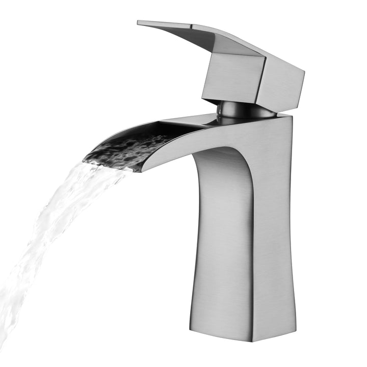 Waschtischarmaturen, Wasserfall-Armaturen für Waschbecken, quadratisch, modern, Garderobenarmatur, E