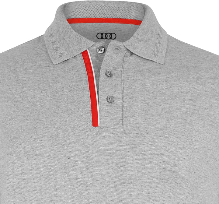 Audi Sport Herren Poloshirt Grau Melange (M) M Grau, M Grau