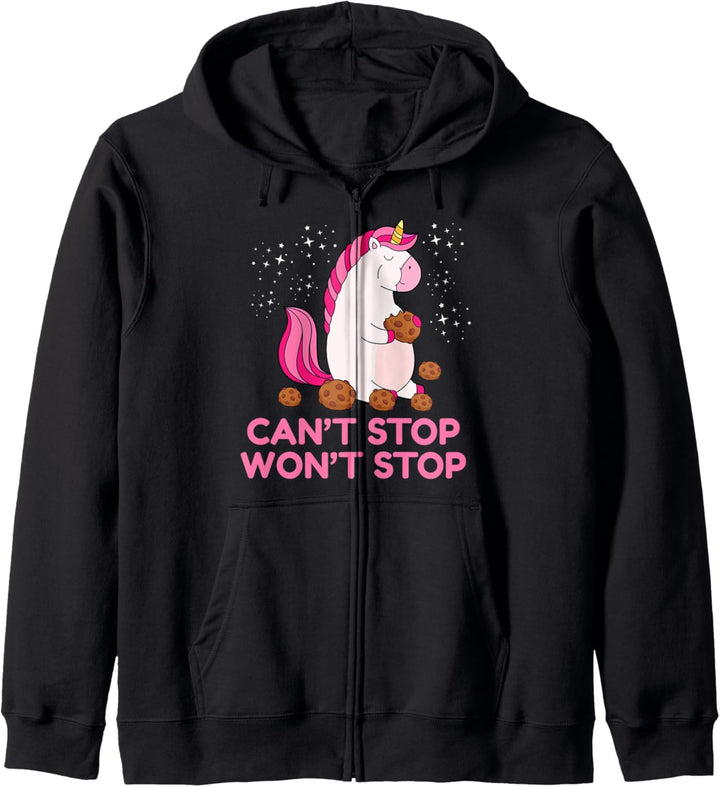 Can't Stop Wan't Stop - Einhorn ist süchtig nach Keksen Kapuzenjacke