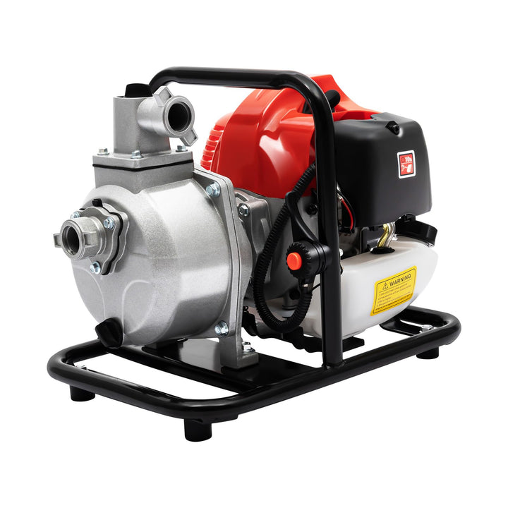1-Zoll-Gas-Wasserpumpe, 1400W 2-Takt-Benzinmotor Wasserumfüllpumpe Tragbare Hochdruck-Wasserpumpe 40