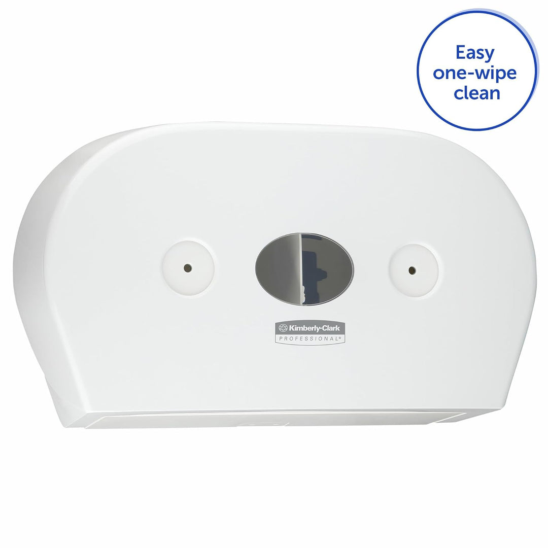 Aquarius Mini-Doppel-Toilettenpapierspender mit Zentralentnahme 7186-1 x Weiss, Wc Papierspender