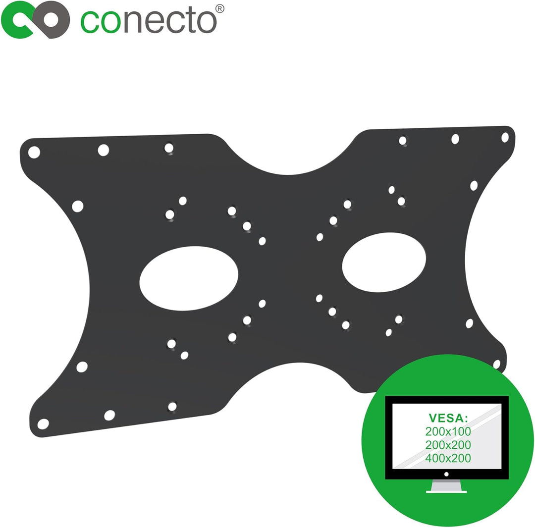 conecto VESA-Adapter, Adapter-Platte, universal geeignet, VESA 50x50 bis 400x200, 1-teilig, schwarz,
