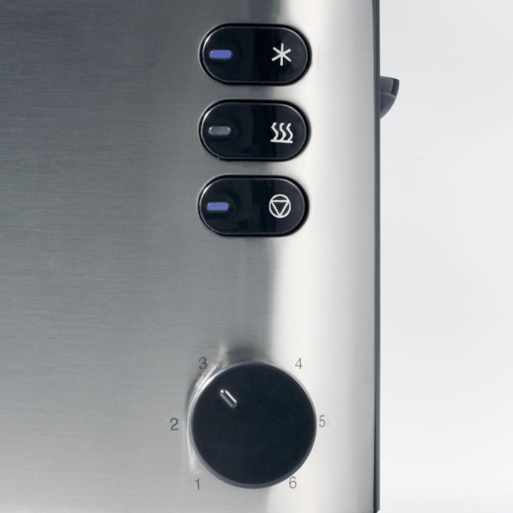 SEVERIN Automatik-Toaster, Inkl. Brötchen-Röstaufsatz, 2 Röstkammern, 850 W, AT 2514, Edelstahl/Schw