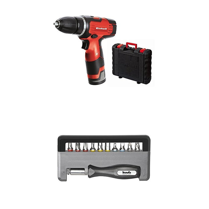 Einhell Akku Bohrschrauber TH-CD 12-2 Li (Lithium Ionen, 12 V, 1,3 Ah, 2 Gang, 24 Nm, Ladegerät, Kof