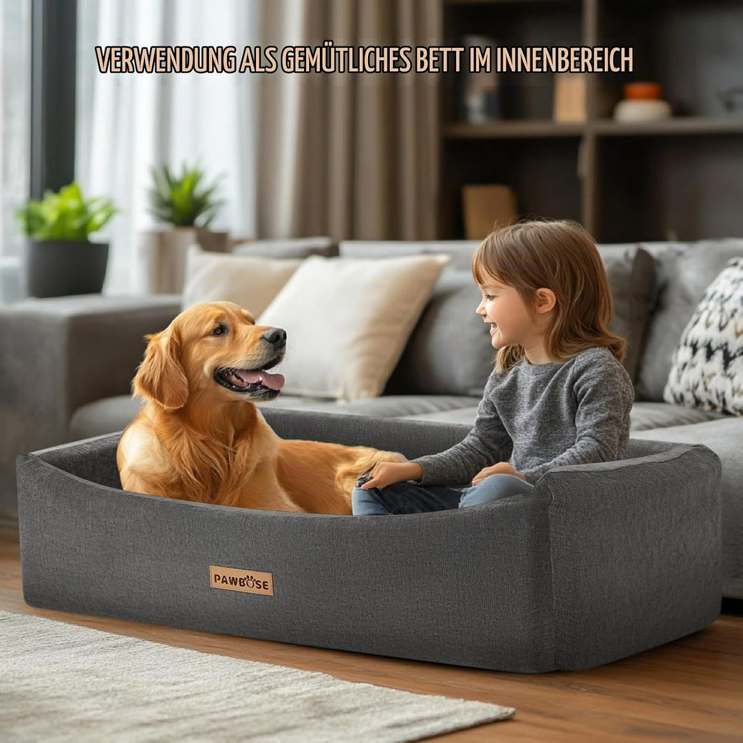 Hunde Autositz, Hunde Autobett für grosse Hunde bis zu 100Lbs, waschbar Hund Booster Autositz, Beque
