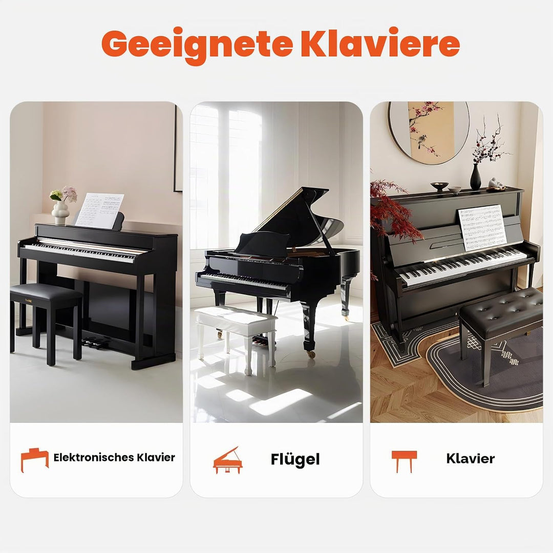 Klavier Extender Pedal Bank für Kinder | Klavier Pedalverlängerung | Höhenverstellbar mit 3 Pedalen
