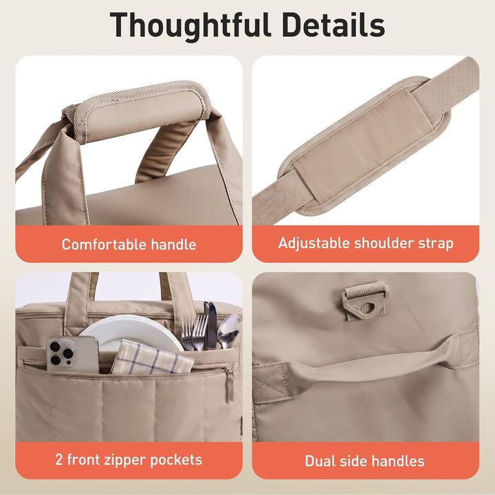 TOURIT Kühltasche 32L Isoliertasche Picknicktasche 48 Dosen | Wasserdichtem, Auslaufsicher, Leicht,